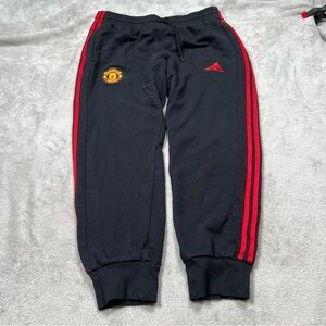 Adidas 2024/25 Manchester United DNA Pants Mens XL Joggers Sweatpants Black Red